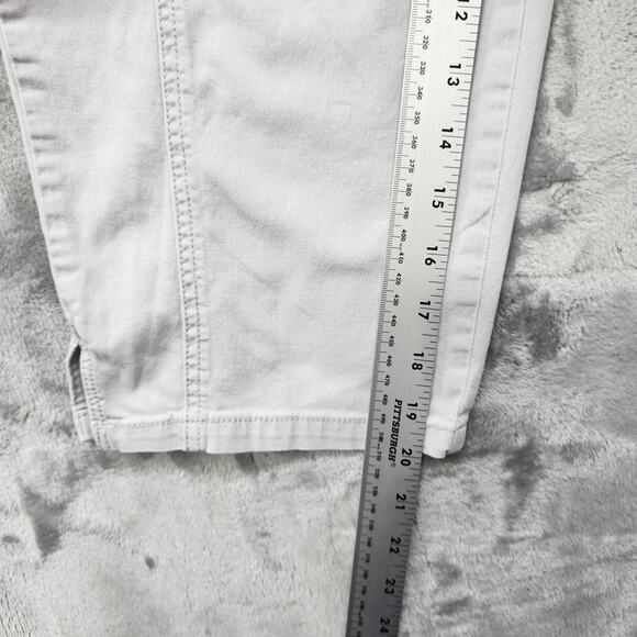 Style&Co Pants Womens 10 Gray Mid Rise Crop Capri Seamed Legs Slim Side Slit Hem - Picture 10 of 12